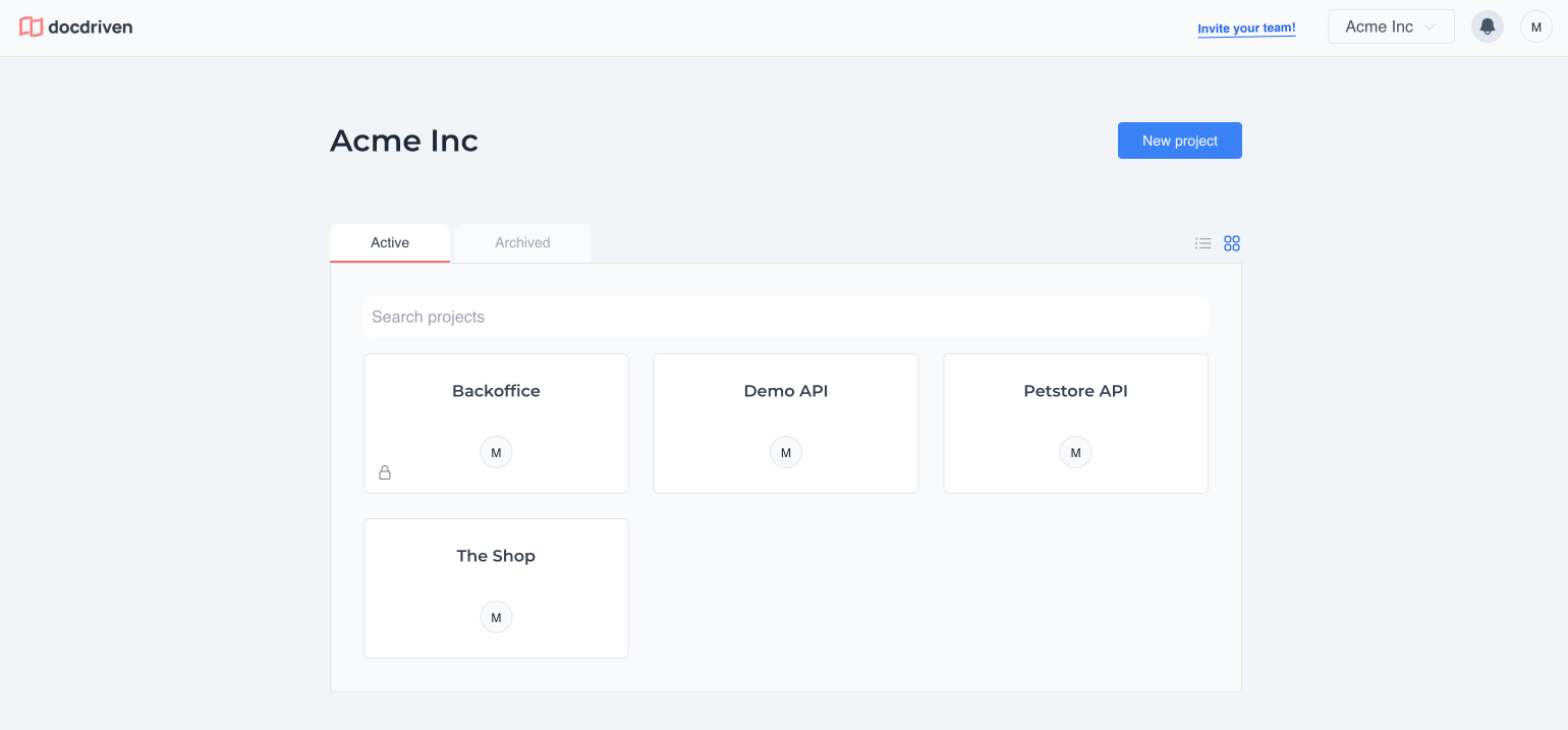 Workspace overview